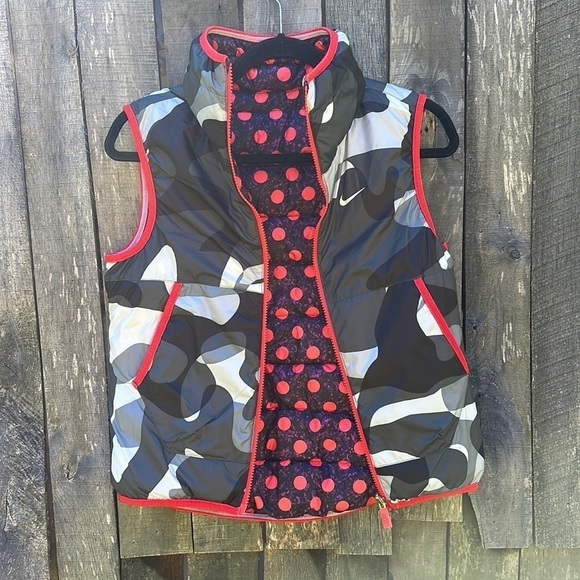 Girls Nike Puffer Reversible Zippered Vest size M - Picture 4 of 13
